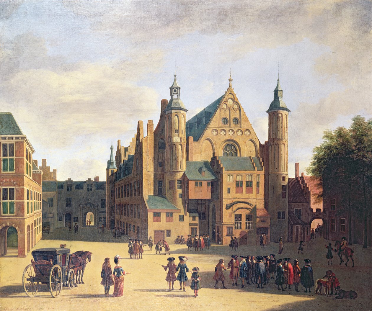 Ett torg i Haarlem av Gerrit Adriaensz Berckheyde