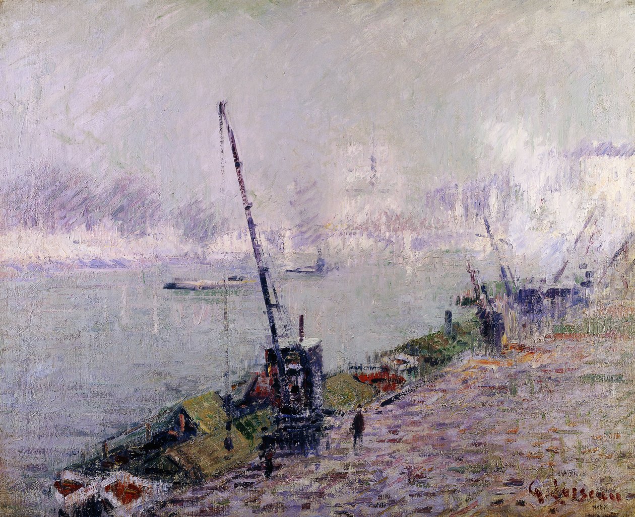 Paris, Henri IV-bron, på morgonen; Paris, Le Pont Henri IV, le Matin, av Gustave Loiseau