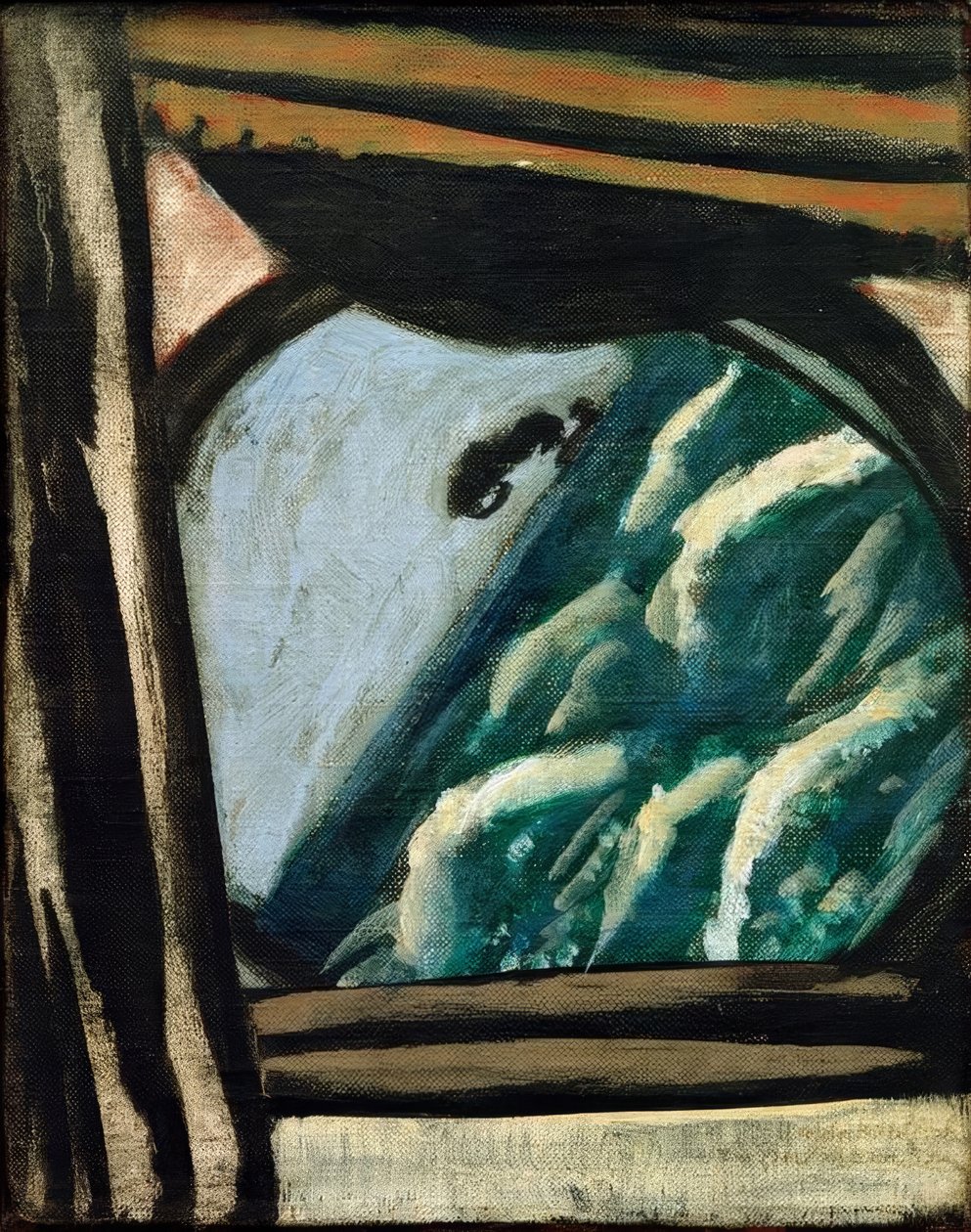 Utsikt från fartygets lucka av Max Beckmann