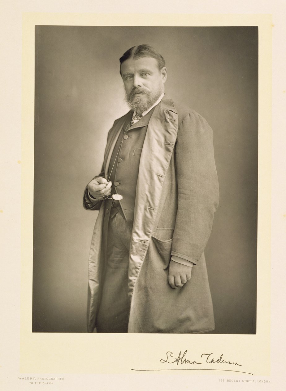 Sir Lawrence Alma-Tadema (1836-1912), målare, porträttfotografi av Stanislaus Walery