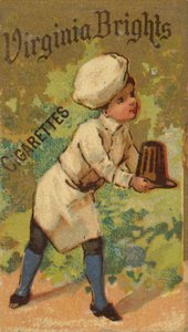 Från Girls and Children-serien N64 som marknadsför Virginia Brights Cigarettes for Allen &..., 1886.