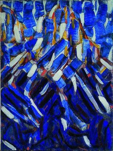 Abstraktion det blå berget, 1912 av Christian Rohlfs
