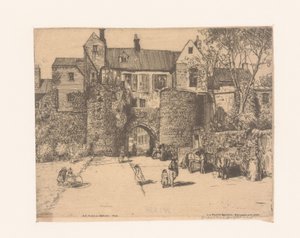 Från Porte Gayole i Boulogne-sur-Mer Gayole-porten, Boulogne-sur-Mer (titel på objekt) av Donald Shaw MacLaughlan