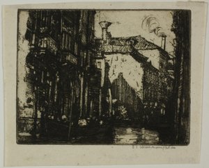 Den mörka kanalen, Venedig av Donald Shaw MacLaughlan