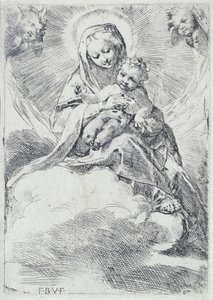 Madonna i molnen av Federico Barocci