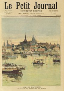 Utsikt över Bangkok, från "Le Petit Journal", 12 augusti 1893