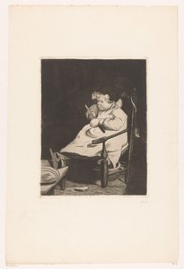 Kind op een stoel överklagar Tio etsningar, tecknade och graverade av F. Bonvin, Målare (serietitel) av François Bonvin
