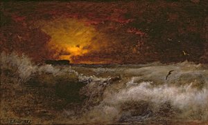 Solnedgång över havet, 1887