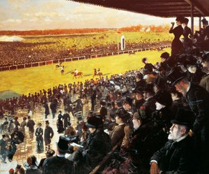 Tävlingar på Longchamps av Giuseppe or Joseph de Nittis