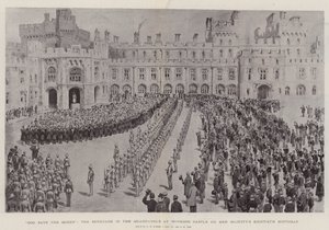 Gud bevare drottningen, serenaden i fyrkanten på Windsor Castle på Hennes Majestäts åttioårsdag