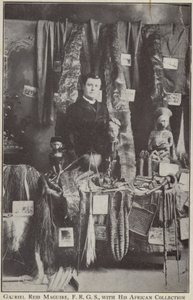 Gabriel Reid Maguire, irländsk upptäcktsresande, med sin afrikanska samling av Irish Photographer