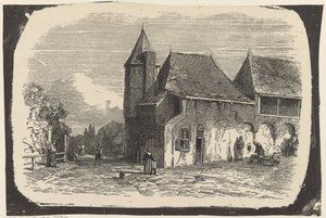 Utsikt över Koppelpoort i Amersfoort av Isaac Weissenbruch