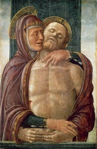 Jungfrun med den döde Kristus, ca 1480 (tempera på panel)