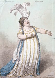 A Bravura Air, Mandane, publicerad av Hannah Humphrey 1801 (handfärgad etsning)