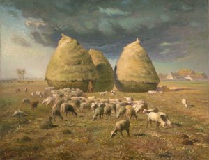 Höstackar: Höst, ca. 1874. av Jean Francois Millet
