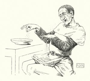 Peter Piper plockade en hacka inlagd paprika (gravyr) av Leonard Leslie Brooke