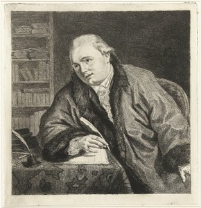 Porträtt av tonsättaren och etsaren Johan Antoni Kauclitz Colizzi 1742-1808, 1780-talet