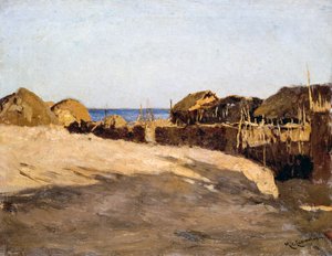 Eritreanskt landskap, av Michele Cammarano (1835-1920)