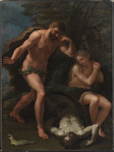 Adam och Eva klagar över Abels kropp