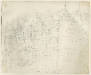 Stafford - Ancient "High House": blyertsteckning, nd [1794]