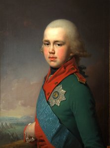 Porträtt av storhertig Konstantin Pavlovich av Ryssland 1779-1831, 1795 av Vladimir Lukich Borovikovsky
