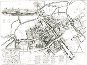 Kort over Oxford, 1643 sverige