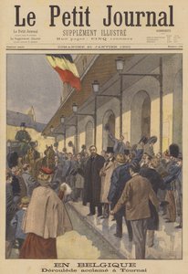 Paul Deroulede tar emot ett varmt välkomnande i Tournai, Belgien