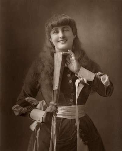 Brittiska skådespelerskan Alice Atherton i Oliver Grumble, 1886 av Barraud