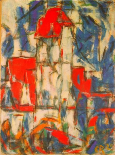 Dinkelsbühl (stadsbild med torn) av Christian Rohlfs