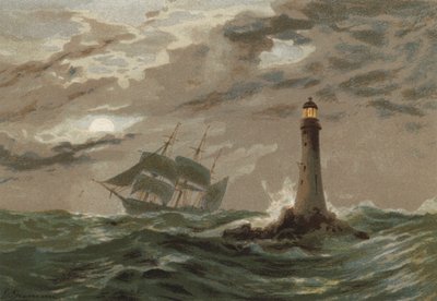 Månsken, Eddystone fyr av Edward Duncan