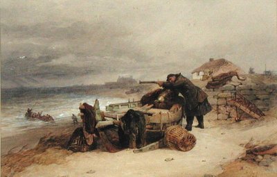 The Look Out, c.1850 (akvarell på papper) av Edward Duncan