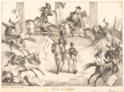 Vaulting-lektion (trickridning) av Eugène Delacroix