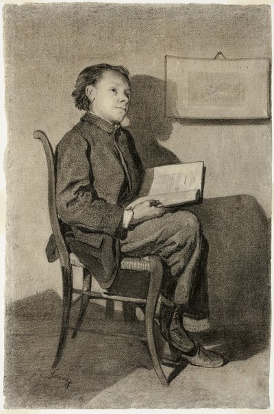 Pojke som läser av François Bonvin