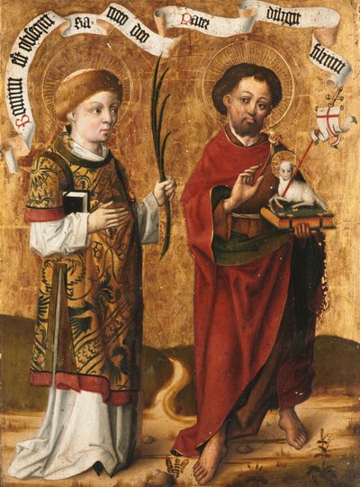 De heliga Stefanus och Johannes Döparen av Master of Liesborn