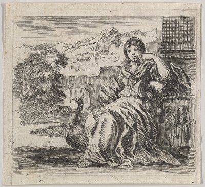Juno, från Game of Mythology Game of Mythology, 1644. av Stefano della Bella