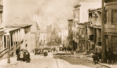 Jordbävning och brand i San Francisco av Unknown photographer