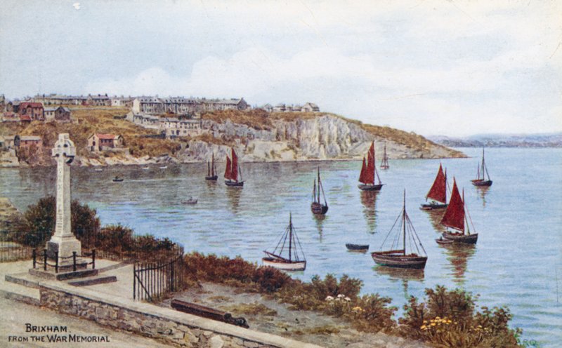 Brixham, från krigsminnesmärket av Alfred Robert Quinton