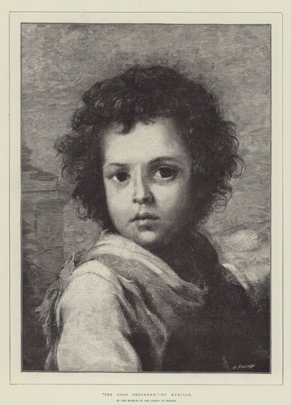 Den gode herden, i Pradomuseet i Madrid av Bartolomé Esteban Murillo